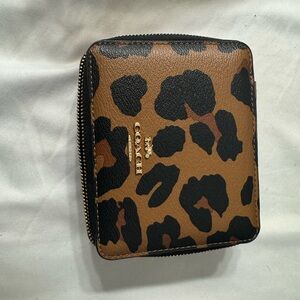 Coach cheetah print jewelry box